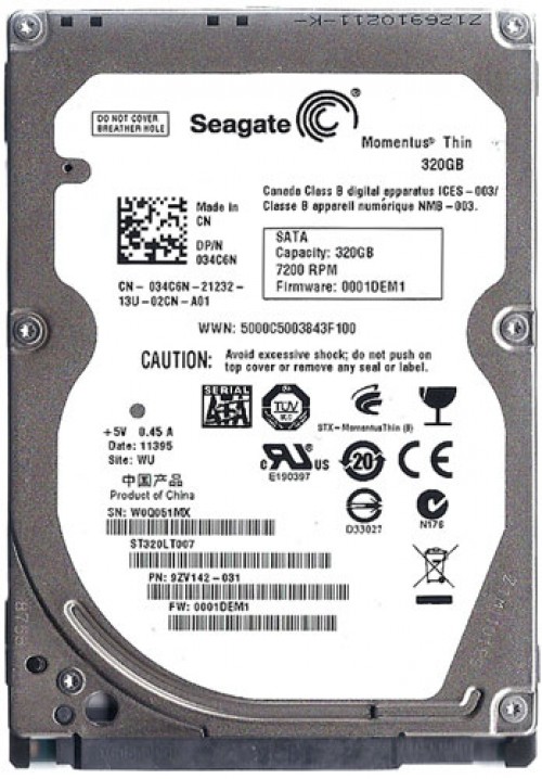 HDD Laptop Seagate 320GB 7200RPM