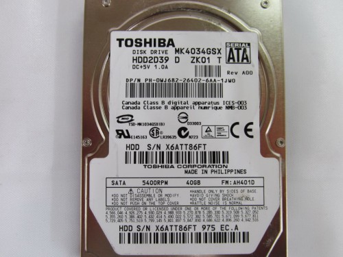 HDD Laptop Toshiba 40GB